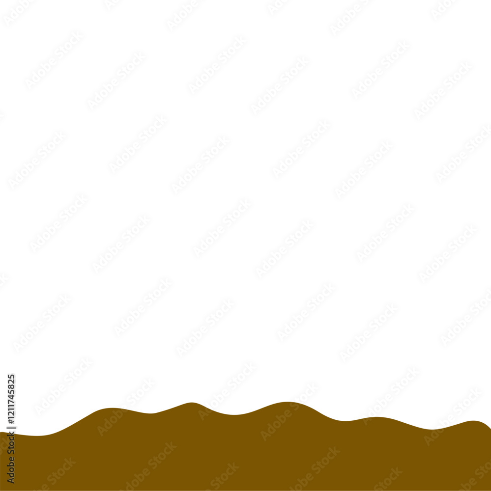 Obraz premium Abstract Brown Wave Border