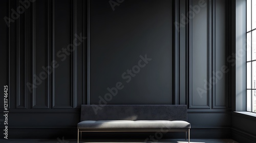 A Dark Wall with No Other Object Background in Monochrome for Minimalist and Elegant Design photo