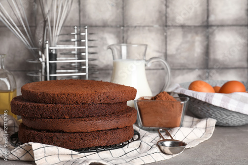Delicious chocolate sponge ...