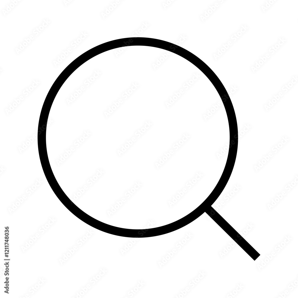 zoom icon vector simple black line white background zoom icon vector simple black line white background