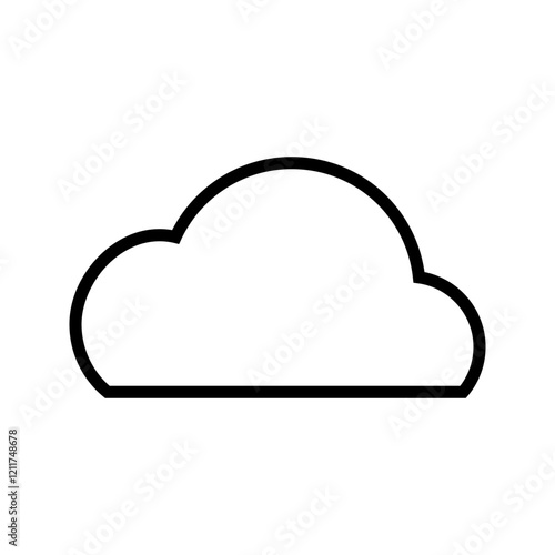 cloud icon vector black line white background