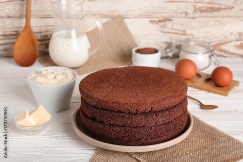Delicious chocolate sponge ...