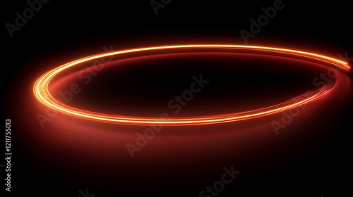 Abstract curved lines with a glowing neon effect