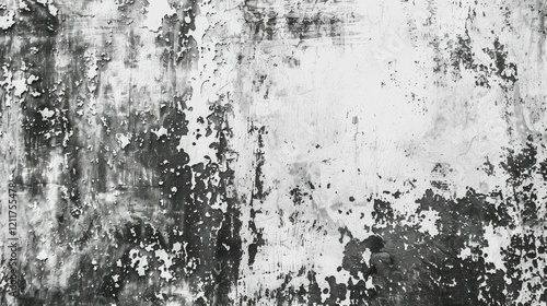 Wallpaper Mural A textured black and white surface with peeling paint and abstract patterns. Torontodigital.ca