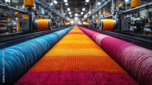 Textile manufacturing process factory industrial production indoor perspective textile innovation