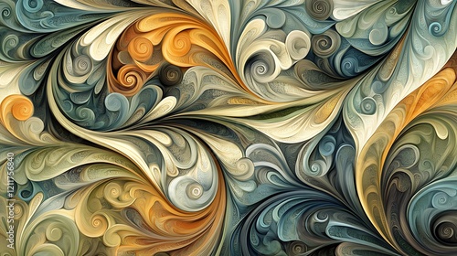 A detailed and intricate fractal pattern in shade background