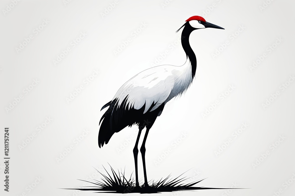 Fototapeta premium there is a bird that is standing on the grass