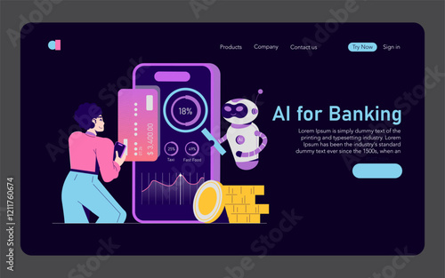 Banking Sector. Flat Vector Illustration