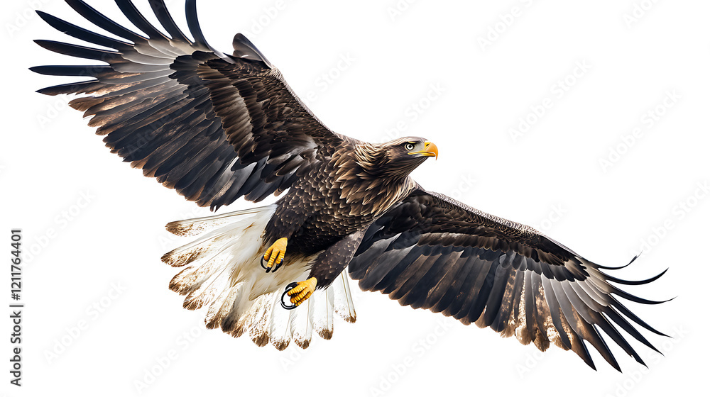 Obraz premium american bald eagle on white background