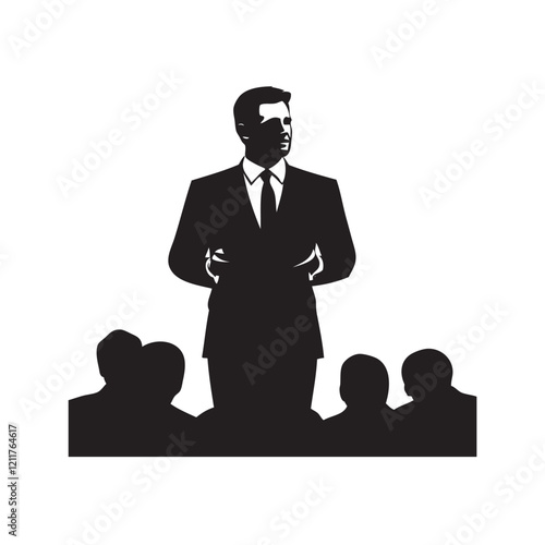 businessman mentoring in meeting
