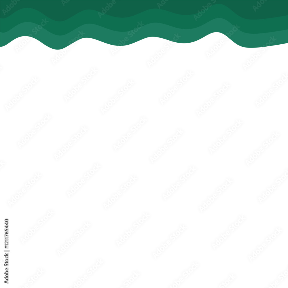 Fototapeta premium Abstract Dark Green Page Border