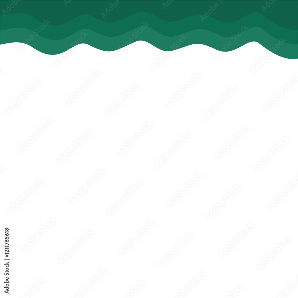Obraz premium Abstract Dark Green Page Border