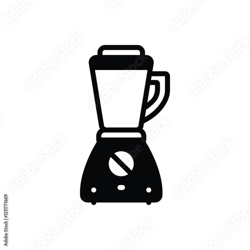 Black solid icon for blender