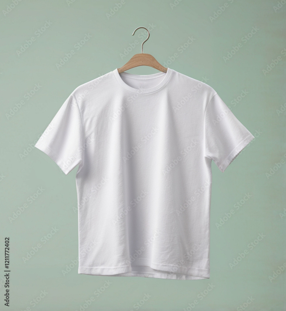 Cotton white blank basic crew neck t shirt mockup Cotton white blank basic crew neck t shirt mockup