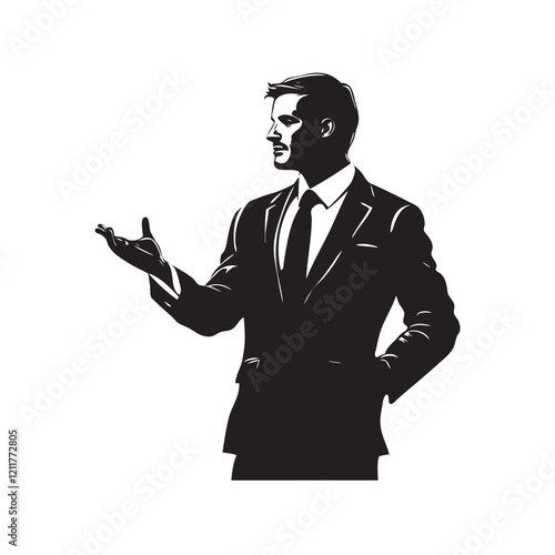 person asking something