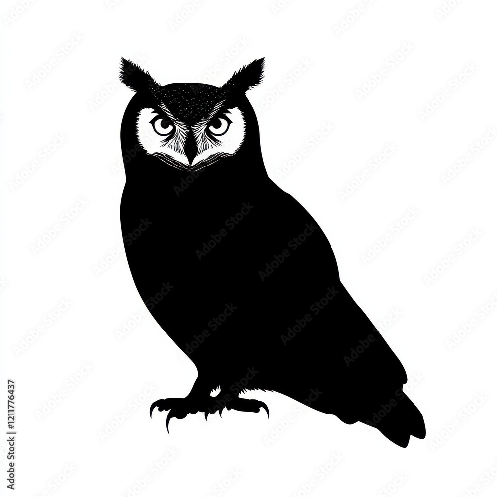 Fototapeta premium Majestic Owl Silhouette