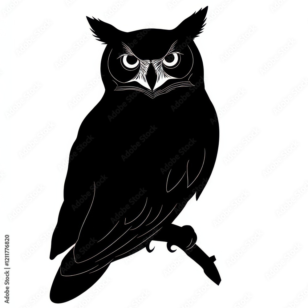 Fototapeta premium Majestic Owl Silhouette