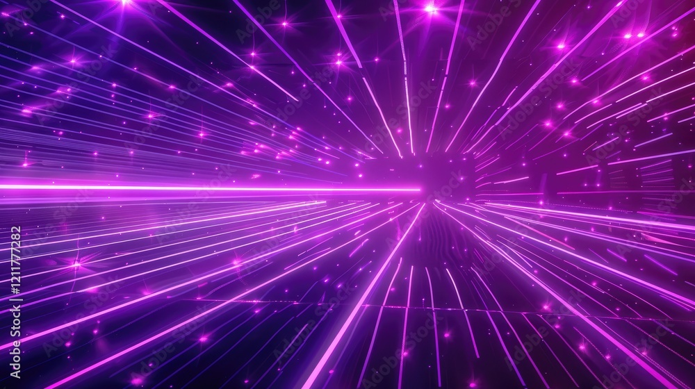 A vibrant display of purple and pink light beams radiating outward, creating a dynamic effect. A vibrant display of purple and pink light beams radiating outward, creating a dynamic effect.