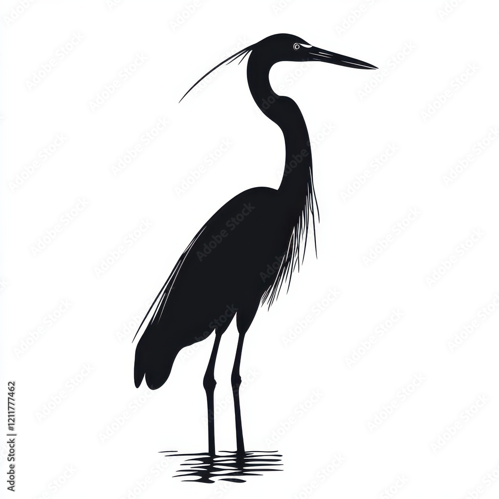Fototapeta premium Elegant Heron Silhouette