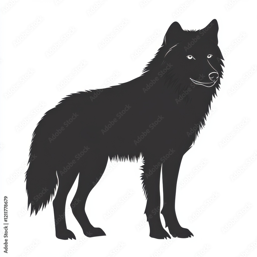 Fototapeta premium Majestic Wolf Silhouette