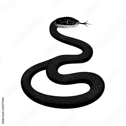 Wallpaper Mural Black Snake Silhouette Torontodigital.ca