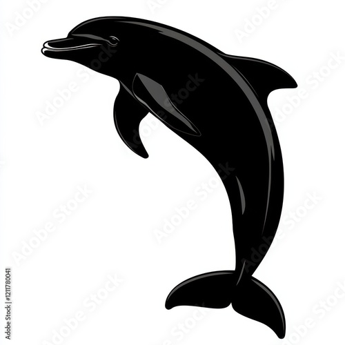 Wallpaper Mural Silhouette of a dolphin leaping. Torontodigital.ca