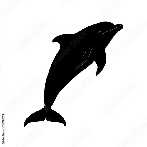 Wallpaper Mural Silhouette of a dolphin leaping. Torontodigital.ca