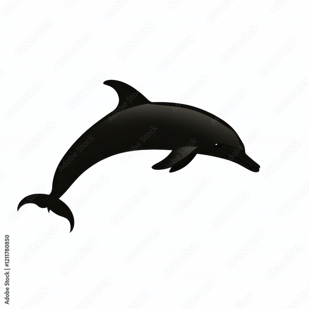 Obraz premium Black Dolphin Leaping