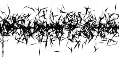 Black and white halftone background. Abstract illustration of round particles. The dots form shapeless images. Vector graphics.