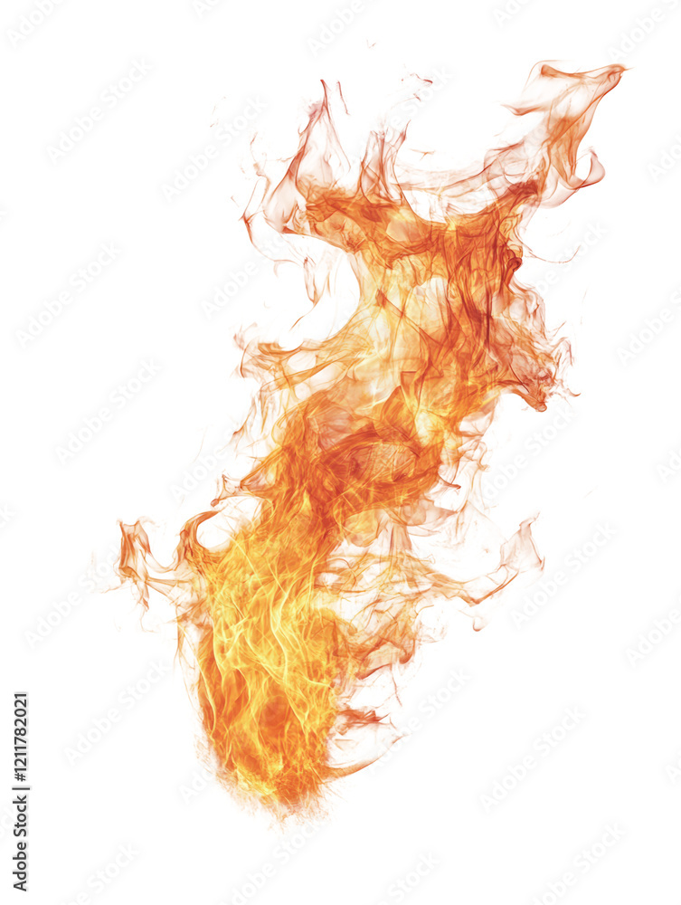 Flames dance in the air creating an abstract formation and bright illumination isolated on transparent background Flames dance in the air creating an abstract formation and bright illumination isolated on transparent background
