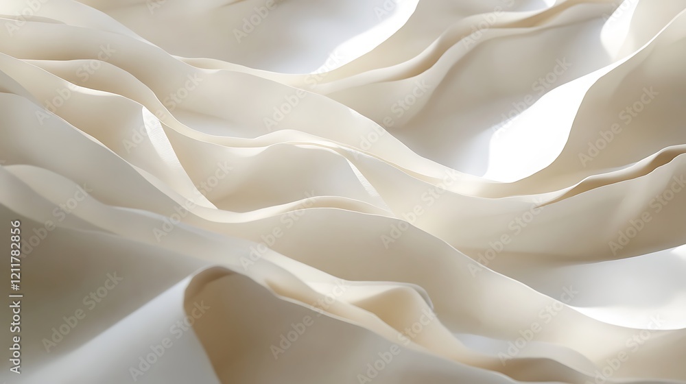 Obraz premium Minimalist texture of crumpled paper with soft shadows