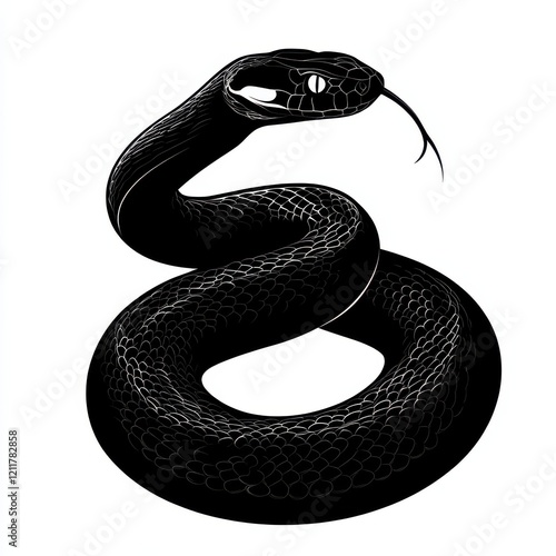 Wallpaper Mural Black Snake Silhouette Torontodigital.ca