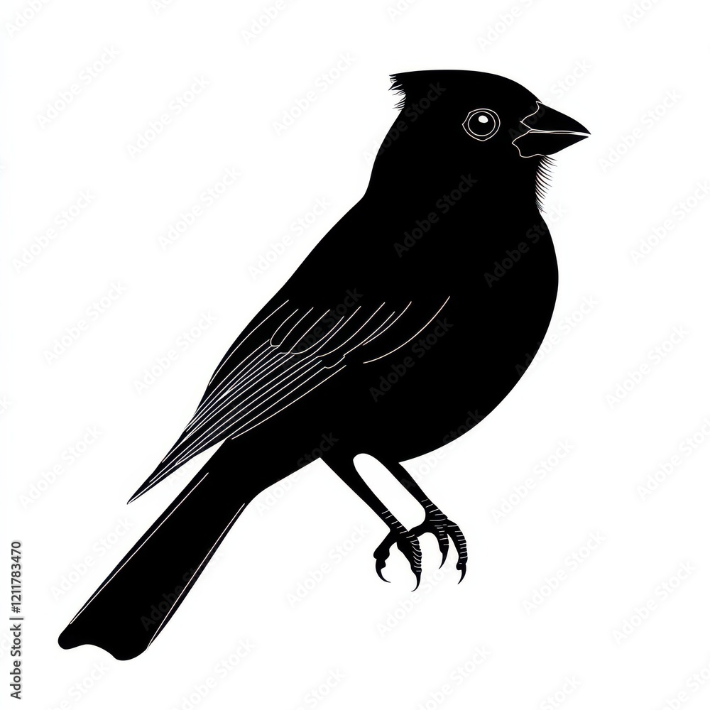 Obraz premium Silhouette of a small bird