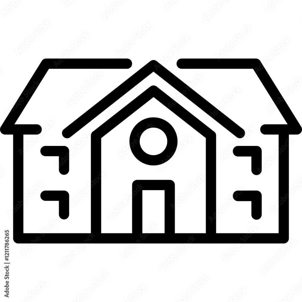 University, College, School Building Icon University, College, School Building Icon