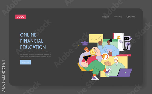 Financial Technologies. Flat Vector Illustration