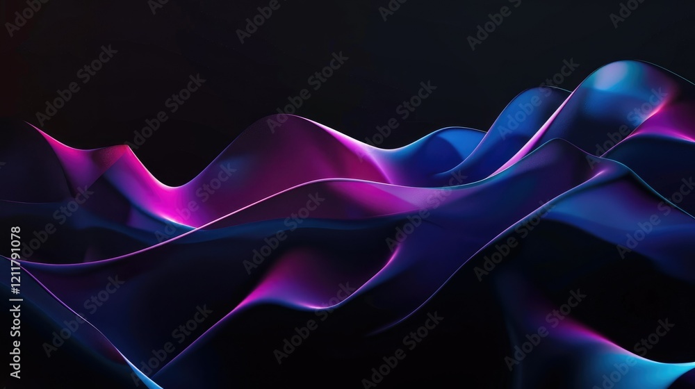 Abstract waves of color create a dynamic, fluid visual experience. Abstract waves of color create a dynamic, fluid visual experience.