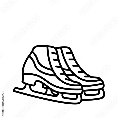 ice skate outline style