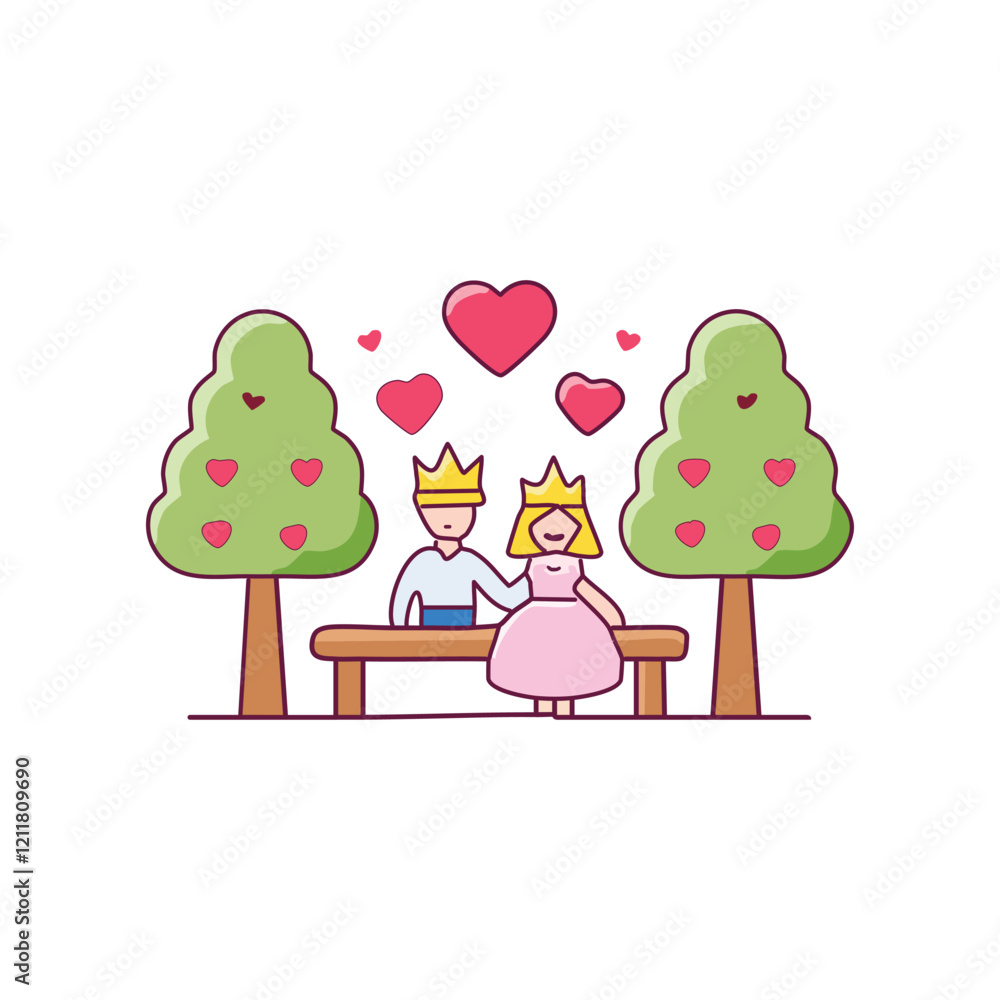 Obraz premium Valentine’s Day illustration for print 