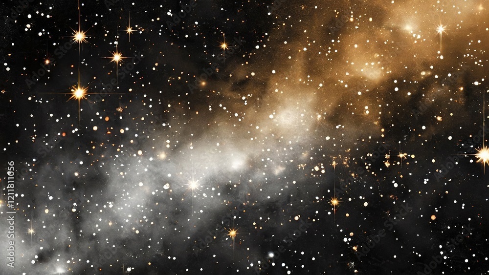 Fototapeta premium Cosmic Nebula Glowing gas clouds and stars in deep space. Background use science fiction, astronomy