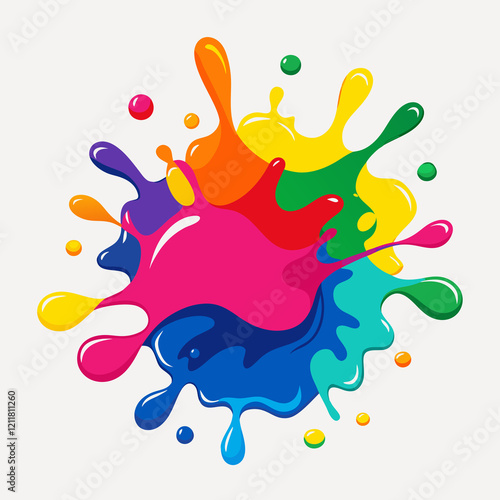 colorful splashes