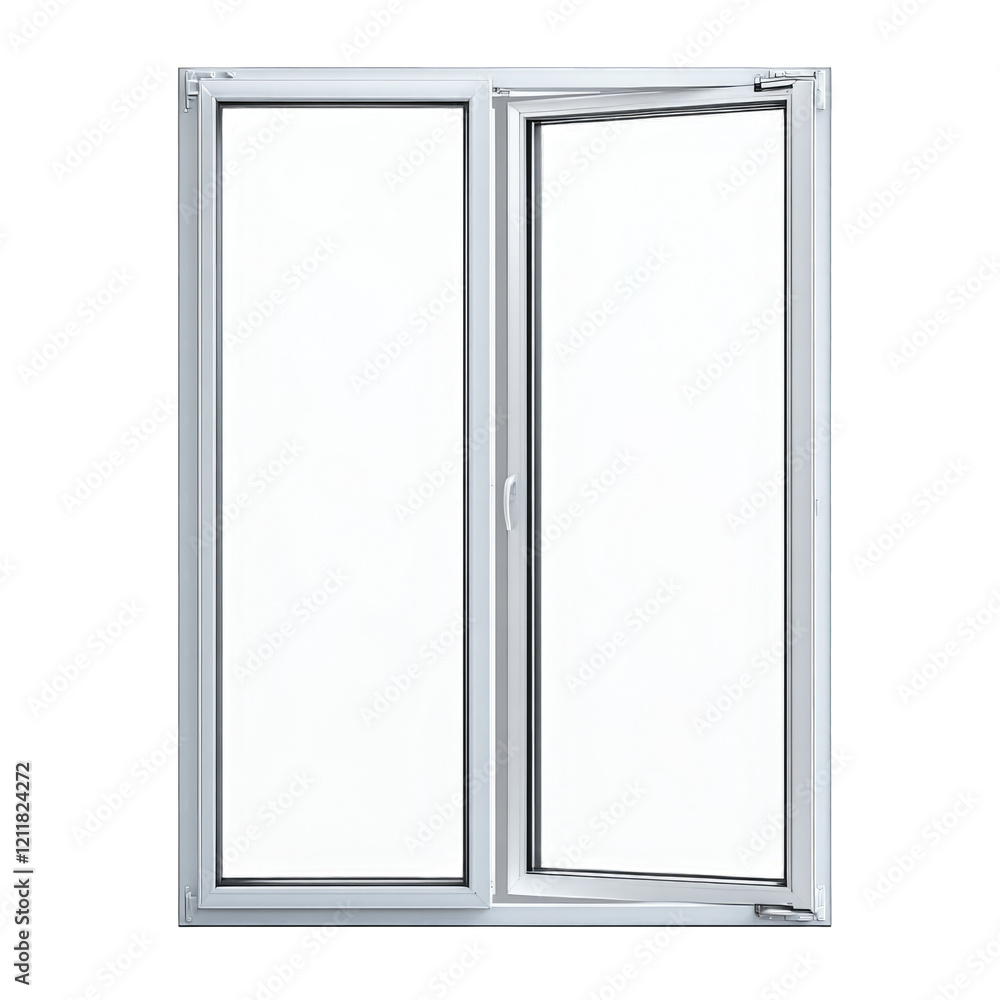 Double sliding window with a sleek design isolated on transparent background, PNG Double sliding window with a sleek design isolated on transparent background, PNG