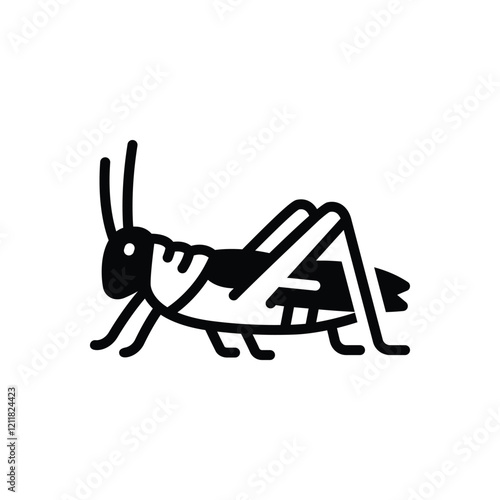 Black solid icon for grasshopper