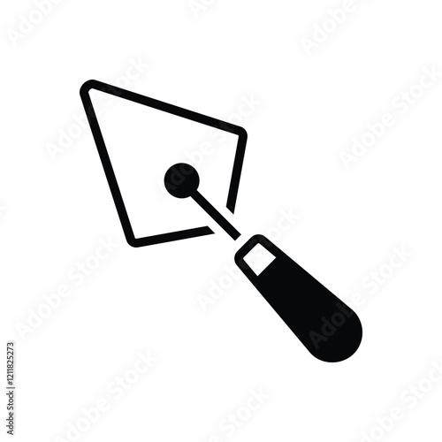 Black solid icon for trowel