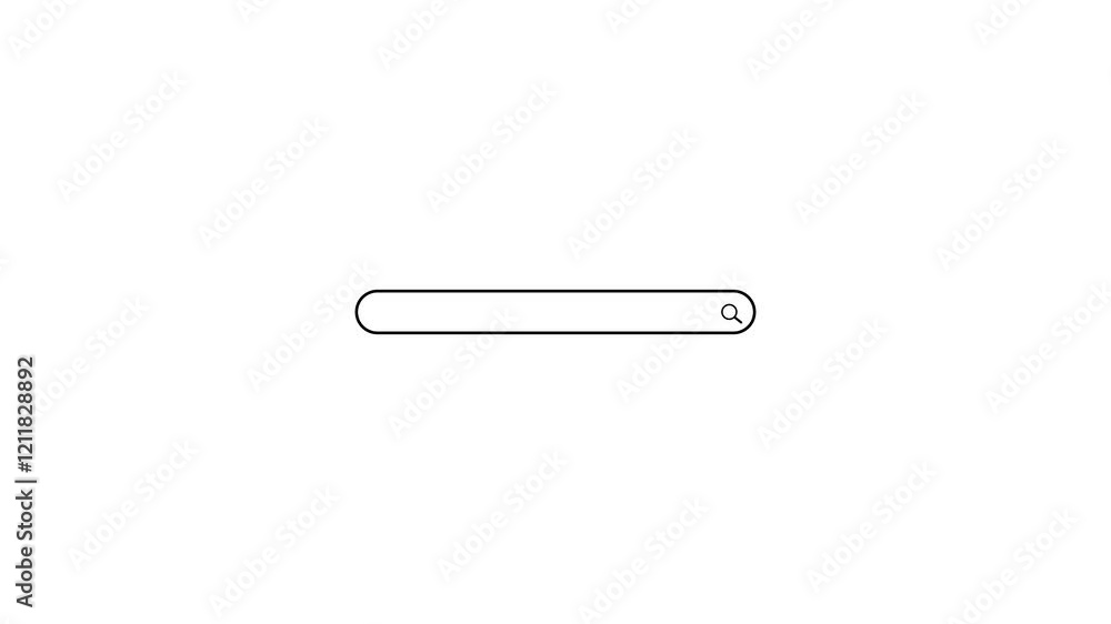 Web search engine bar motion graphics with magnifying glass icon. Search box animation. Web search engine bar motion graphics with magnifying glass icon. Search box animation.