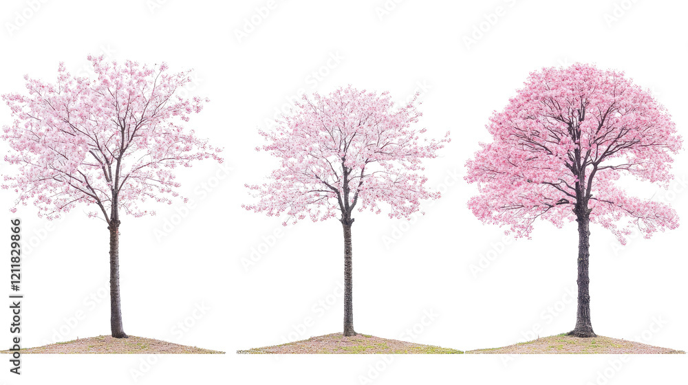 Cherry Trees Blooming Beautifully in Spring Generative AI Cherry Trees Blooming Beautifully in Spring Generative AI