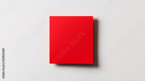 Free Download Minimal red square positioned on a plain white surface creating clean geometry with bold contrasting colors and shadows  
 - GFXLoad