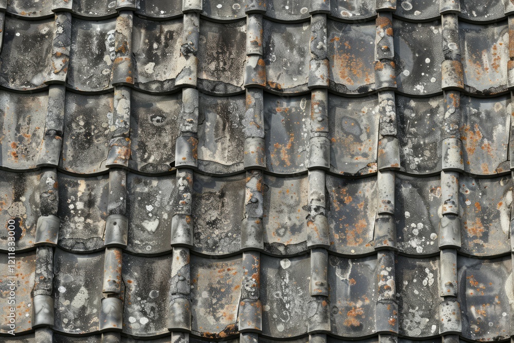 Photo of Very old japanese roof pattern. Background texture for backdrops or mapping Photo of Very old japanese roof pattern. Background texture for backdrops or mapping