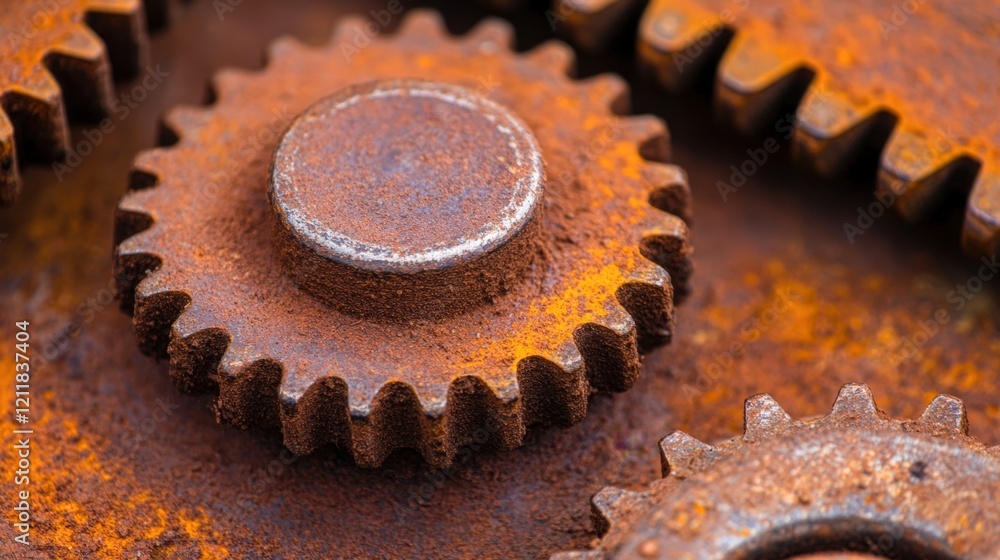 Close-up of rusted gears showcasing intricate textures and colors, ideal for industrial designs, vintage themes, or mechanical illustrations, Perfect for backgrounds or textures in various projects, Close-up of rusted gears showcasing intricate textures and colors, ideal for industrial designs, vintage themes, or mechanical illustrations, Perfect for backgrounds or textures in various projects,
