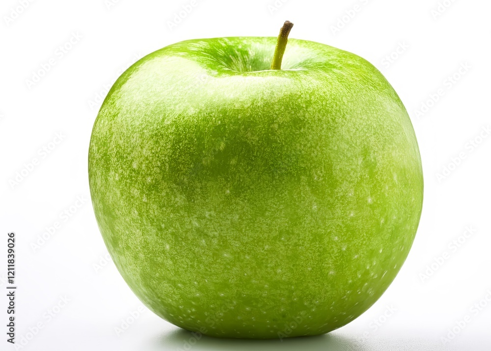 Isolated illustration of fresh green apple on white background. Isolated illustration of fresh green apple on white background.