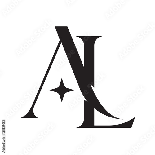 Letter AL or LA vector logo design for luxury, fashion, jewelry, boutique, and startup